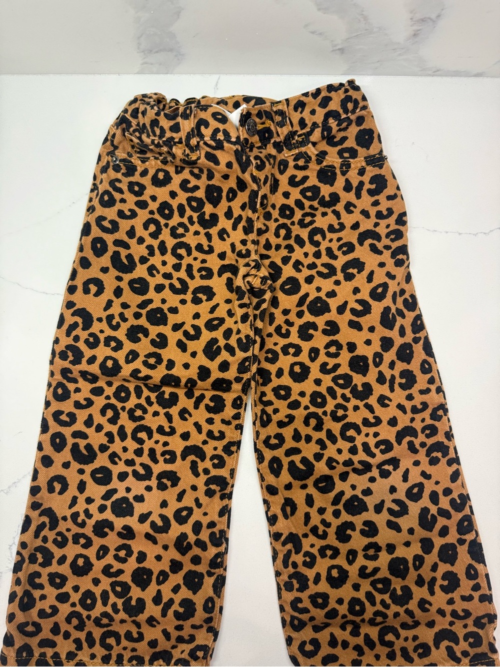 Kids Leopard Print Jean - Brown & Black